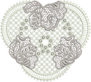 Lace Jewel Design Embroidery Motif - 15 - Classic Lace - by Sue Box