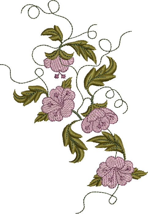Flower Trails Embroidery Motif - 28 by Sue Box – Sue Box Creations